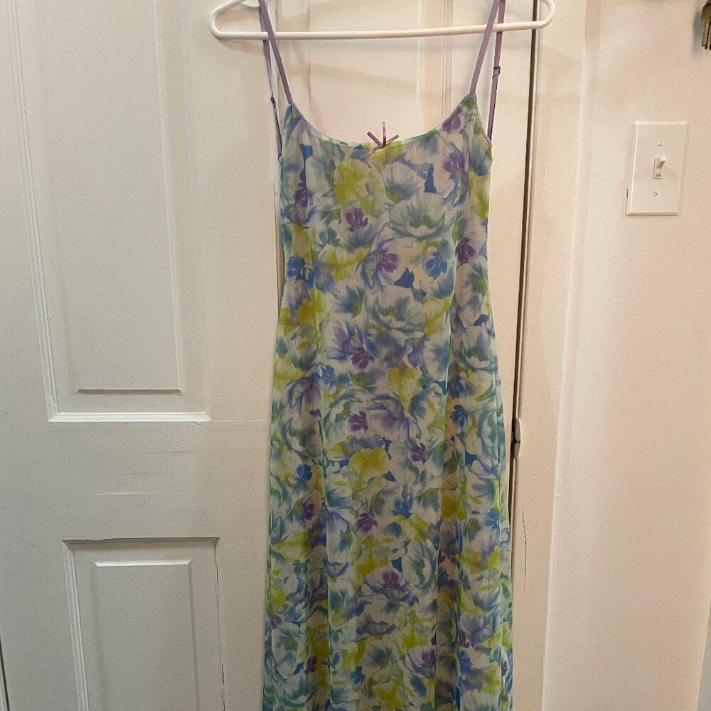 Zara Floral Mesh Maxi Dress